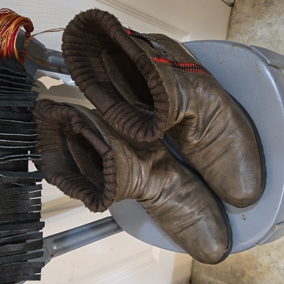 Ankle boots,brown,vegan leather,hip,western,boho Size:7 vintage - Picture 2 of 8